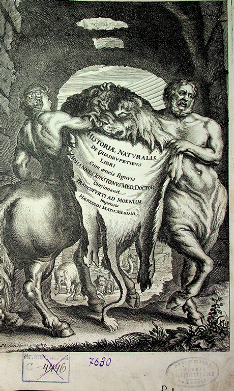 Jonstonus Johannes Historiae Naturalis de quadrupetibus Libri Cum aeneis figuris