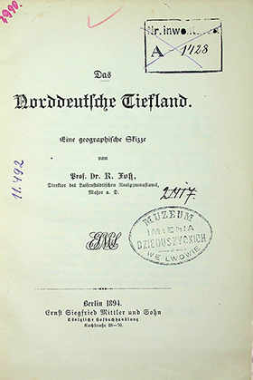 Forss R. Das Norddeutsche Tiefland. Eine geographische Skizze / R. Forss. – Berlin: 1894