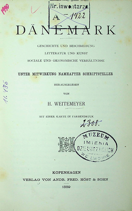 Dänemark. Geschichte und Beschreibung Literatur und Kunst Sociale und Ökonomische Verhältnisse / H. Weitemeyer